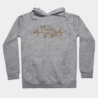 ECG heartbeat desert fox scoop dog prairie love Hoodie